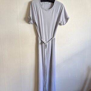 Elizabeth and James Light Gray Maxi Dress